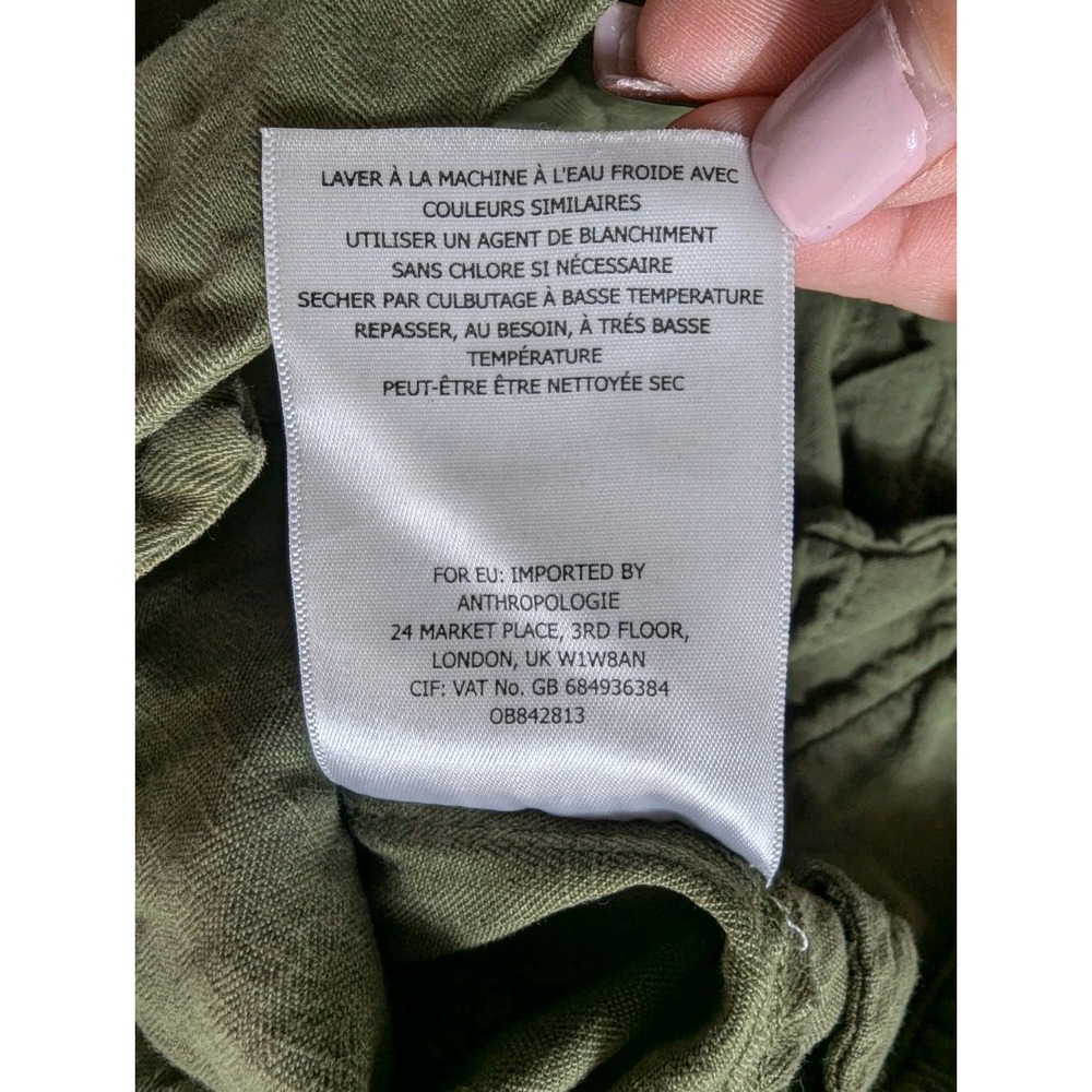 Anthropologie Casual Shorts W/ Belt Women's Size 28 Green - Picture 5 of 12